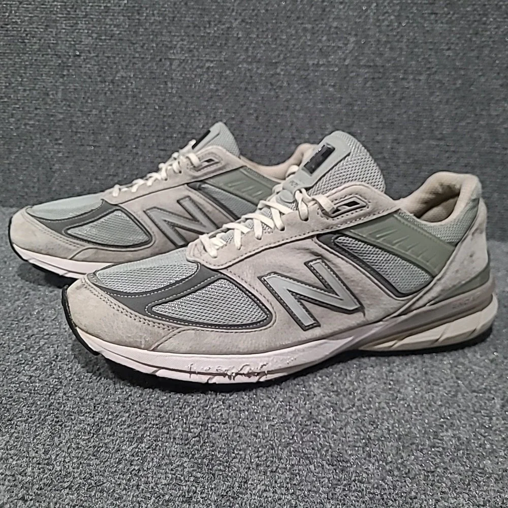 New Balance 990v5 Shoes Mens Size 14 B Athletic Running Gray M990GL5